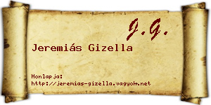 Jeremiás Gizella névjegykártya
