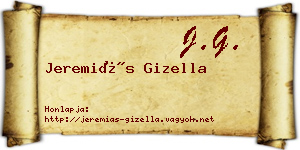 Jeremiás Gizella névjegykártya